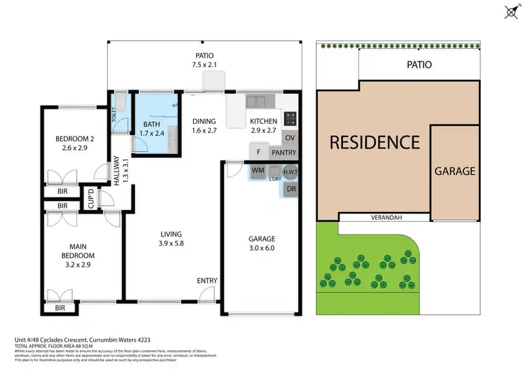 Floorplan of Homely unit listing, 4/48 Cyclades Crescent, Currumbin Waters QLD 4223