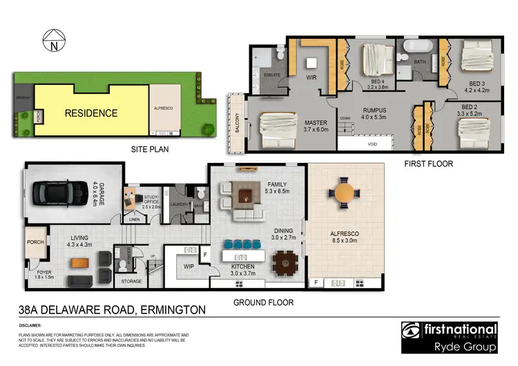 Floorplan of Homely semi-detached listing, 38A Delaware Road, Ermington NSW 2115