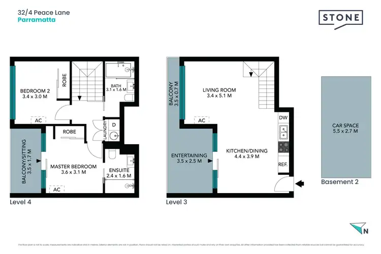 Floorplan of Homely apartment listing, 32/4 Peace Lane, Parramatta NSW 2150