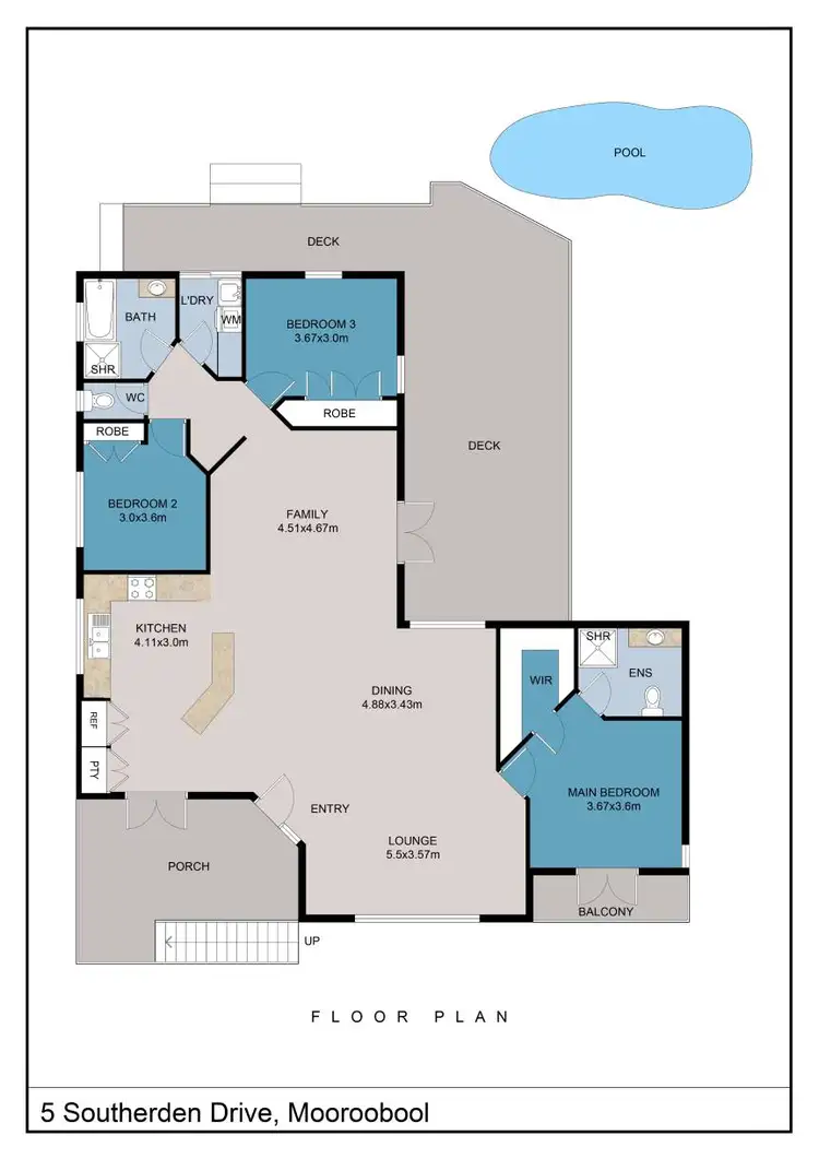 Floorplan of Homely house listing, 5 Southerden Drive, Mooroobool QLD 4870