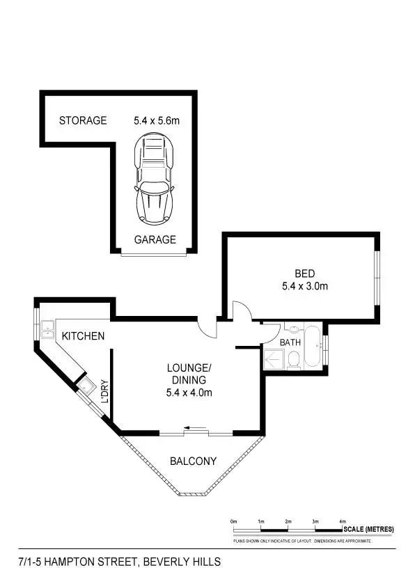 Floorplan of Homely unit listing, 7/1-5 Hampden Street, Beverly Hills NSW 2209