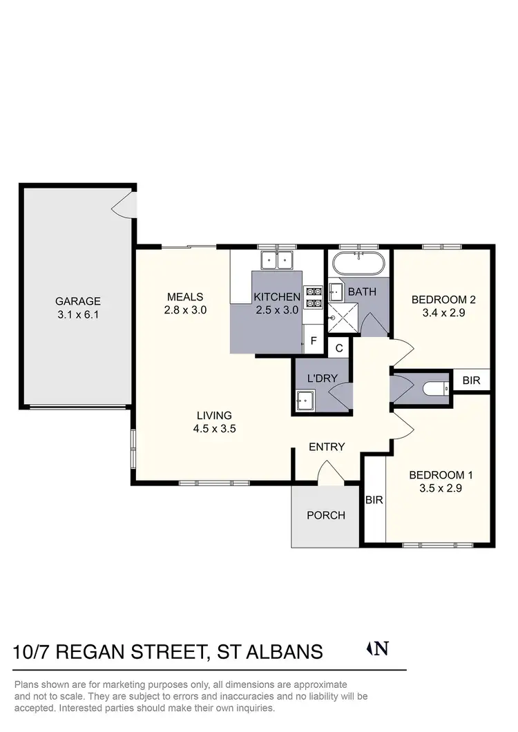 Floorplan of Homely unit listing, 10/7 Regan Street, St Albans VIC 3021