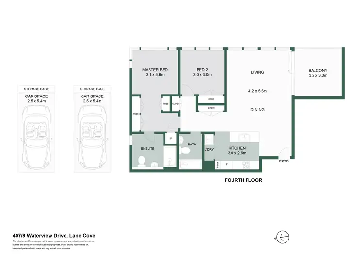 Floorplan of Homely apartment listing, 407/9 Waterview Drive, Lane Cove NSW 2066