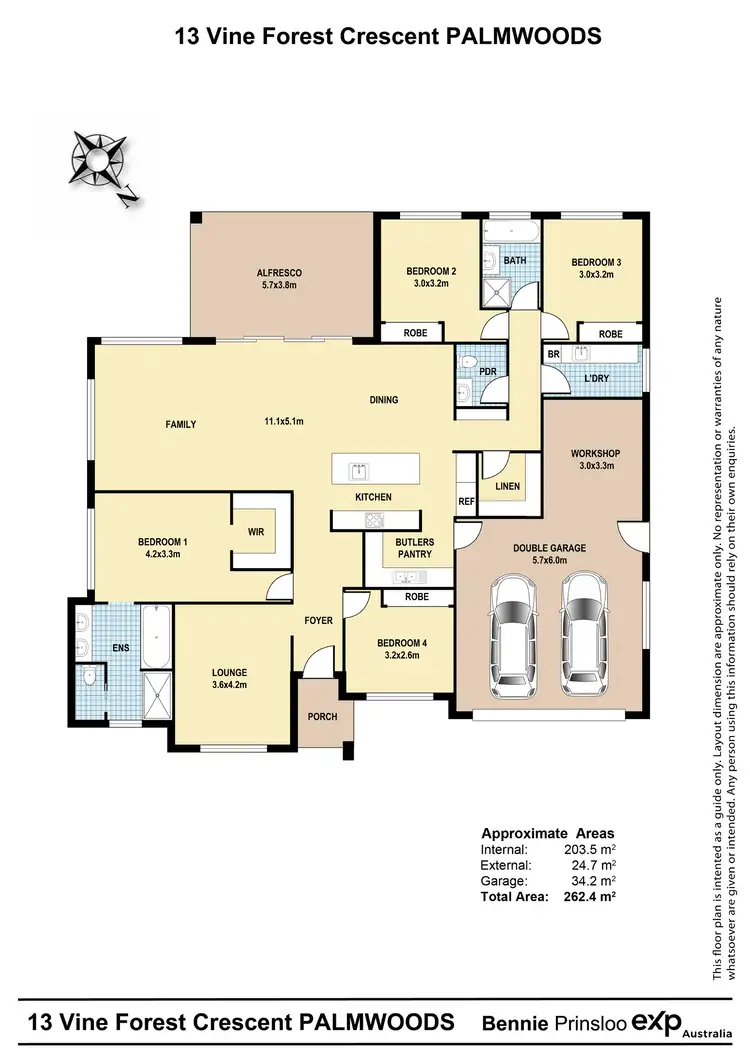 Floorplan of Homely house listing, 13 Vine Forest Crescent, Palmwoods QLD 4555