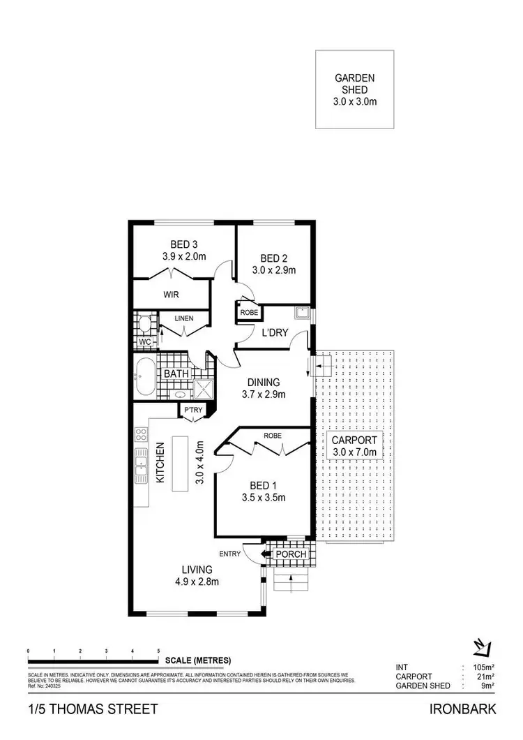 Floorplan of Homely house listing, 1/5 Thomas Street, Ironbark VIC 3550