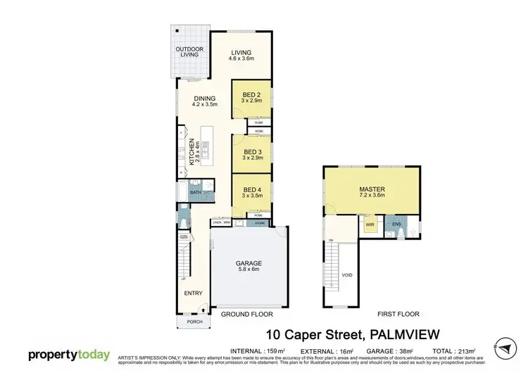 Floorplan of Homely house listing, 10 Caper Street, Palmview QLD 4553