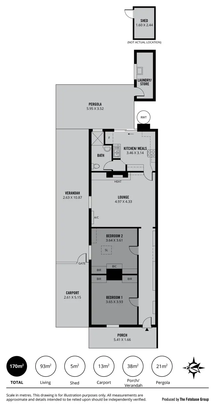 Floorplan of Homely semi-detached listing, 6 Union Street, Glenelg South SA 5045