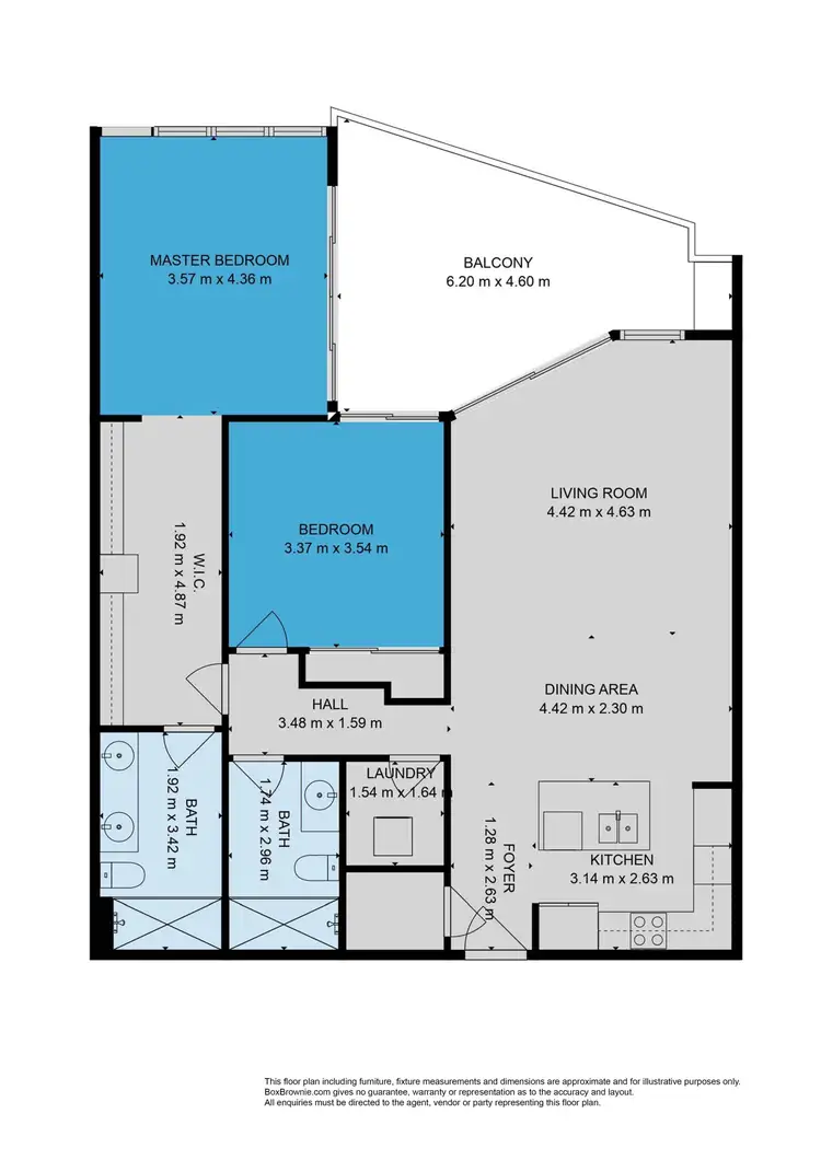 Floorplan of Homely apartment listing, 610/4B Lake Street, Forster NSW 2428