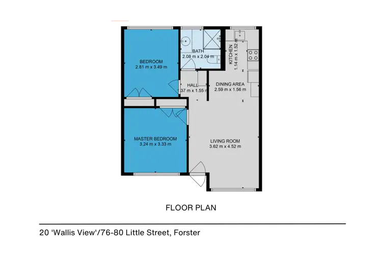 Floorplan of Homely unit listing, 20/76-80 Little Street, Forster NSW 2428