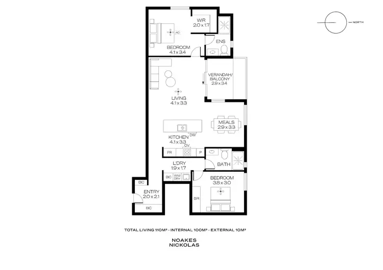 Floorplan of Homely apartment listing, 301/21 Balfort Street, Findon SA 5023