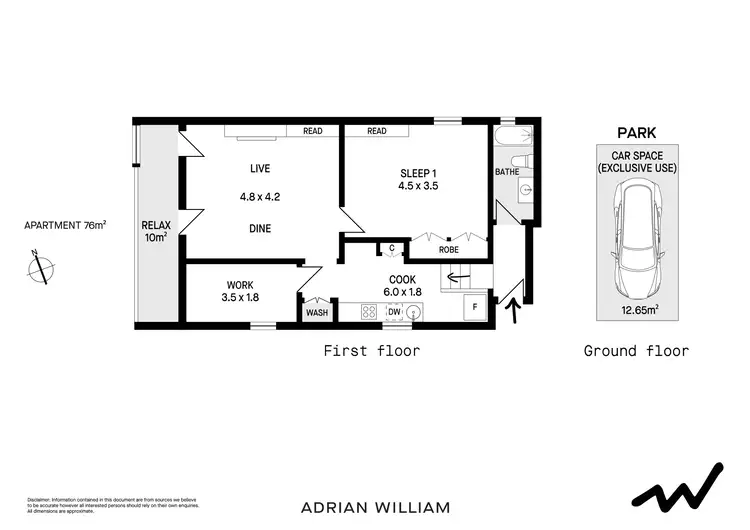 Floorplan of Homely apartment listing, 3/21 John Street, Petersham NSW 2049