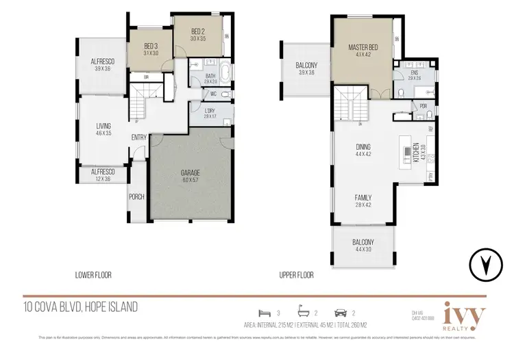 Floorplan of Homely house listing, 10 Cova Boulevard, Hope Island QLD 4212