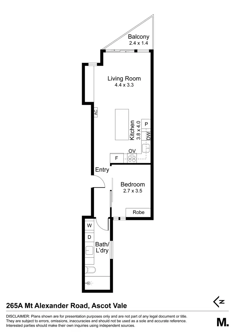 Floorplan of Homely apartment listing, 265a Mount Alexander Road, Ascot Vale VIC 3032
