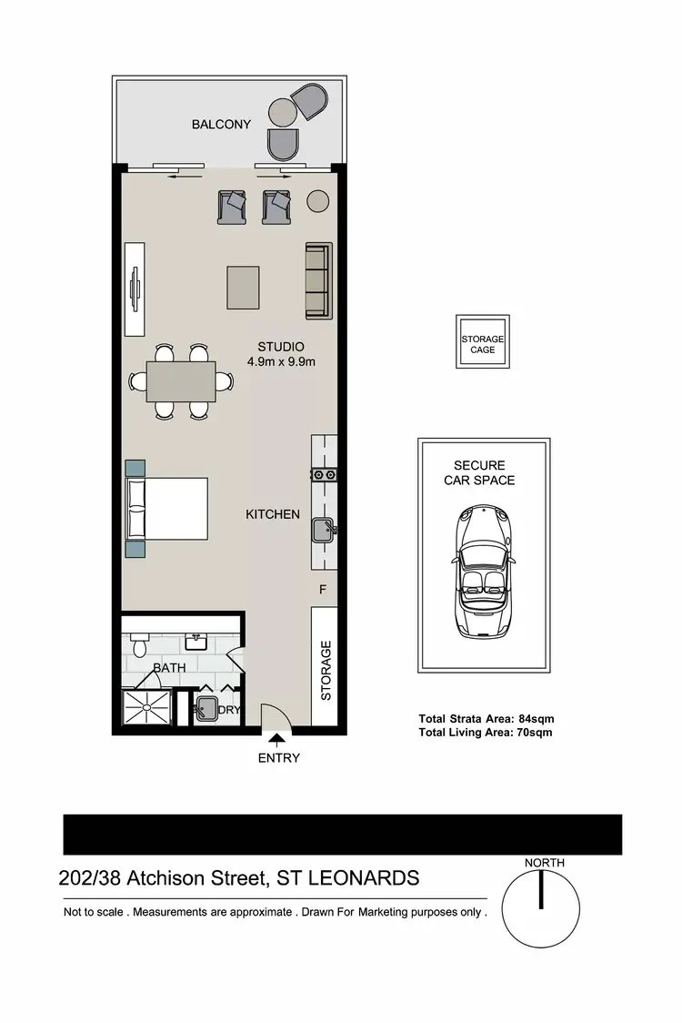 Floorplan of Homely apartment listing, 202/38 Atchison Street, St Leonards NSW 2065
