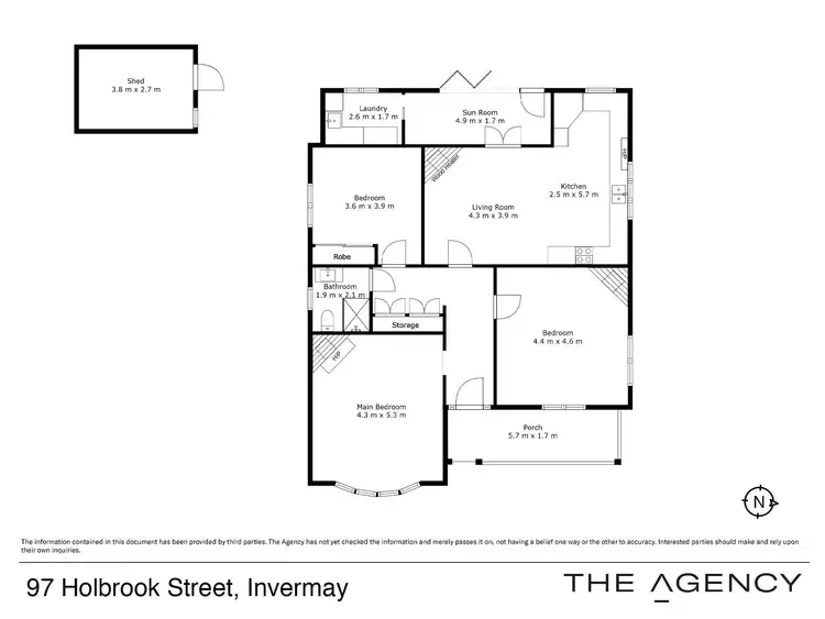 Floorplan of Homely house listing, 97 Holbrook Street, Invermay TAS 7248