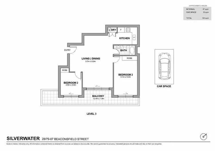 Floorplan of Homely apartment listing, 28/79-87 Beaconsfield Street, Silverwater NSW 2128