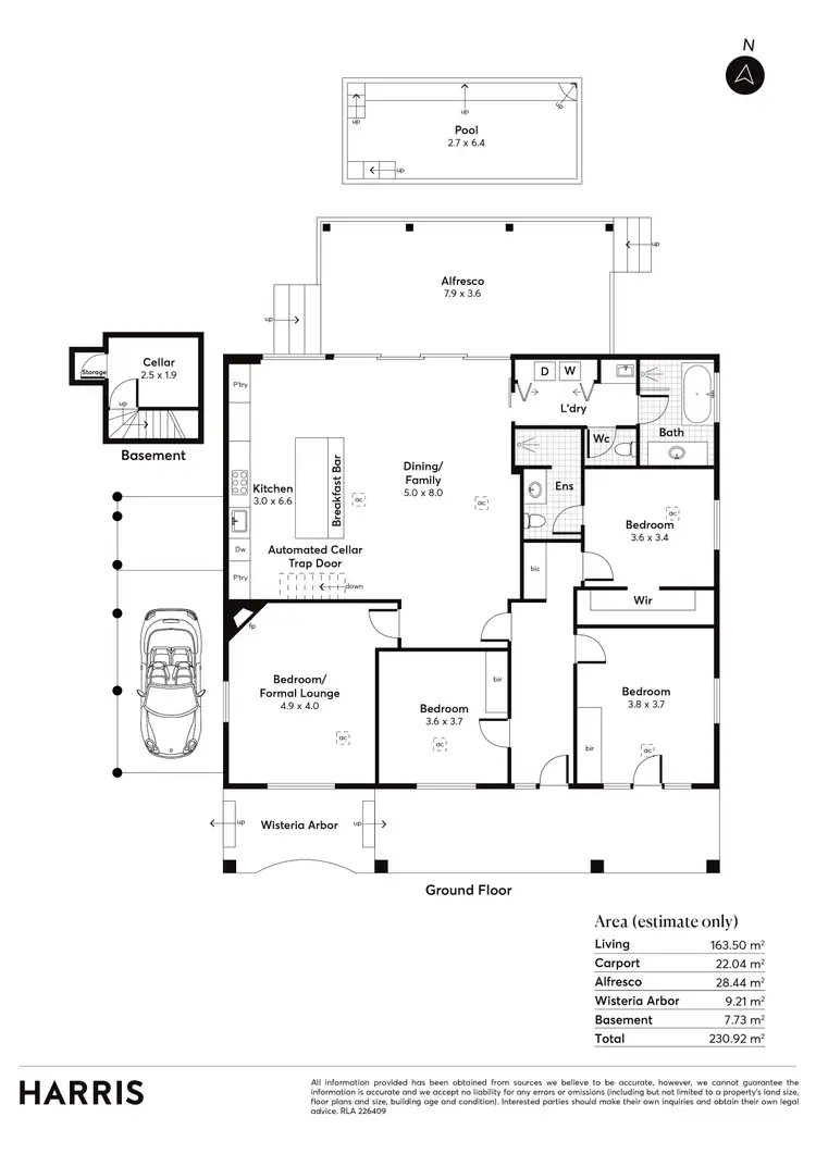 Floorplan of Homely house listing, 45 Kyre Avenue, Kingswood SA 5062