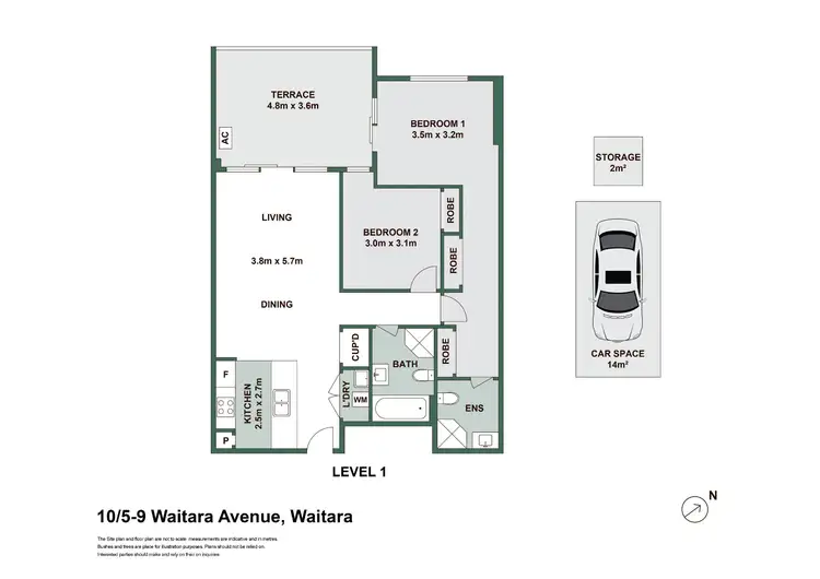 Floorplan of Homely apartment listing, 10/5-9 Waitara Avenue, Waitara NSW 2077