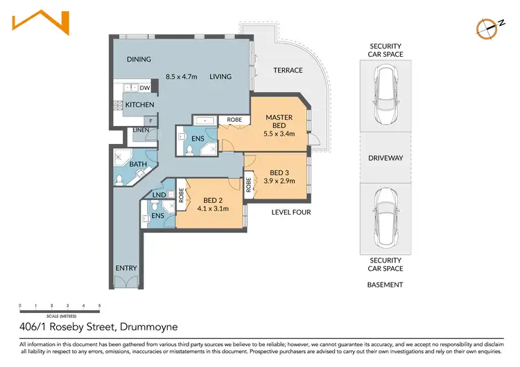 Floorplan of Homely apartment listing, 406/1 Roseby Street, Drummoyne NSW 2047