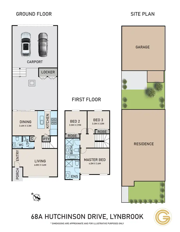 Floorplan of Homely townhouse listing, 68A Hutchinson Drive, Lynbrook VIC 3975
