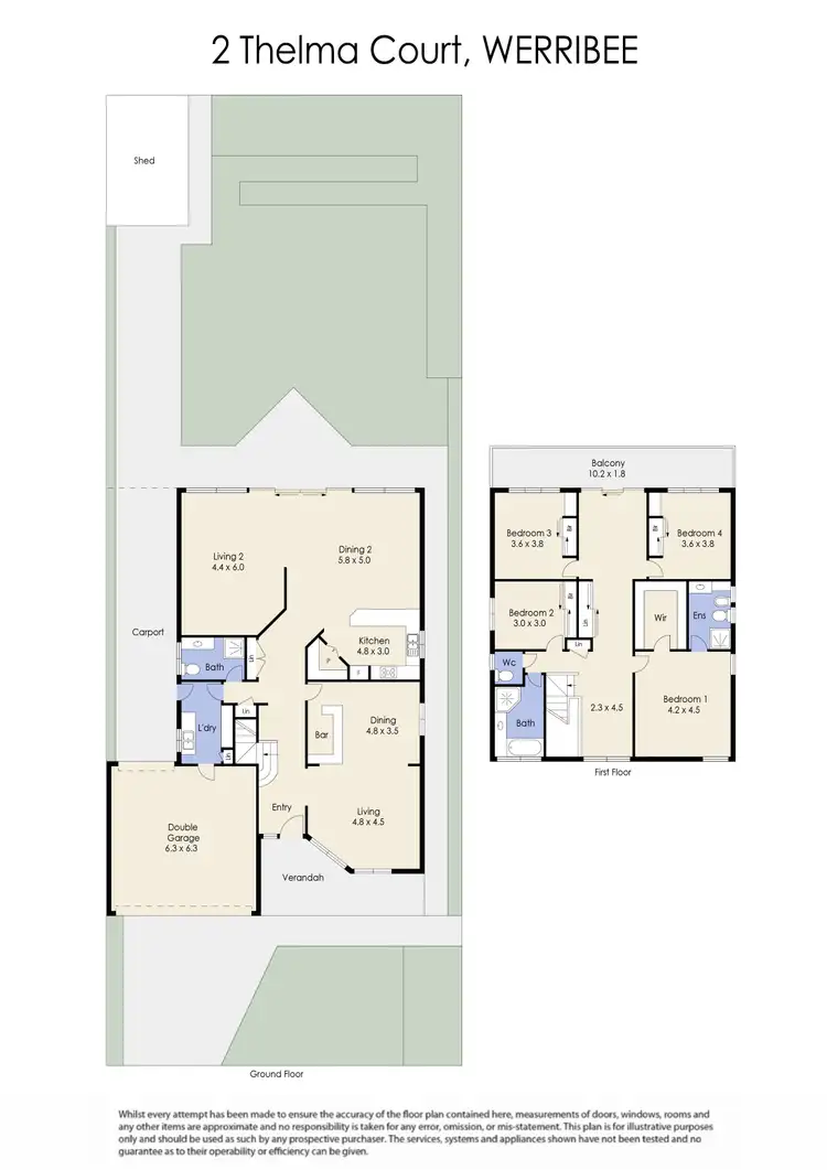 Floorplan of Homely house listing, 2 Thelma Court, Werribee VIC 3030