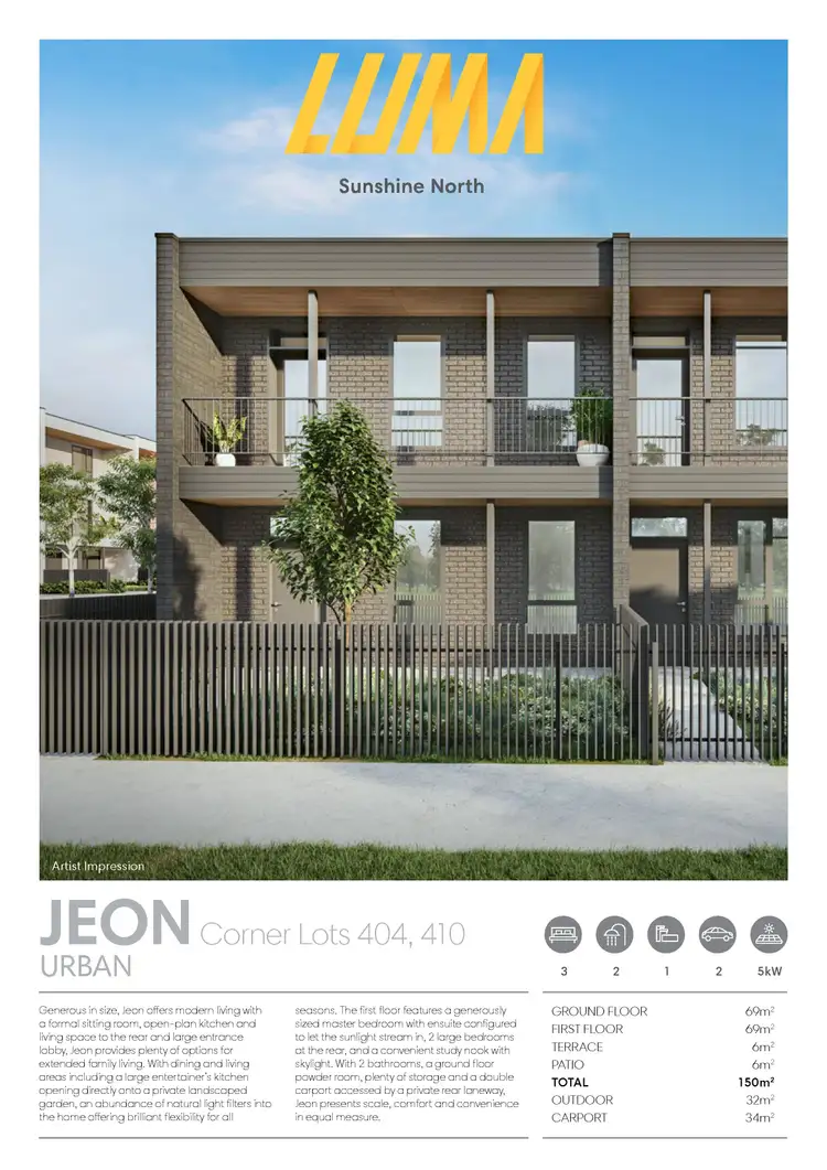 Floorplan of Homely townhouse listing, Lot 410/247 St Albans Road, Sunshine North VIC 3020