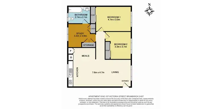 Floorplan of Homely unit listing, 8/127 Victoria Street, Brunswick East VIC 3057
