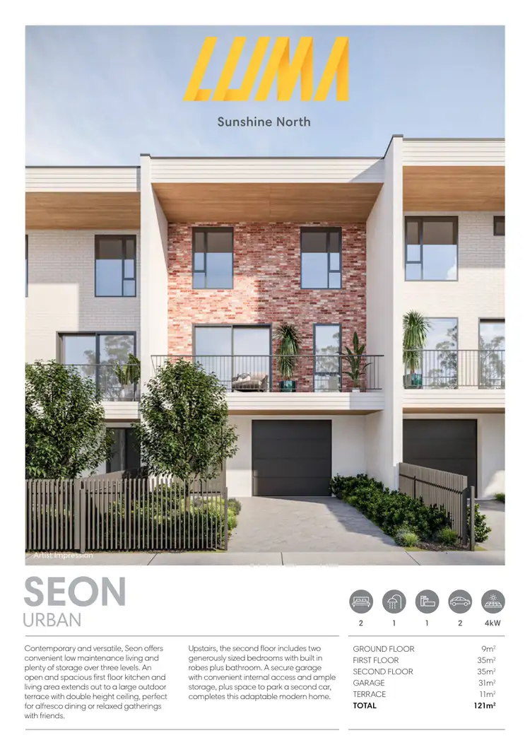 Floorplan of Homely townhouse listing, Lot 503/247 St Albans Road, Sunshine North VIC 3020