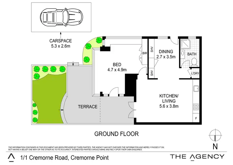 Floorplan of Homely apartment listing, 1/1 Cremorne Road, Cremorne Point NSW 2090