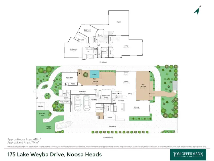Floorplan of Homely house listing, 175 Lake Weyba Drive, Noosaville QLD 4566
