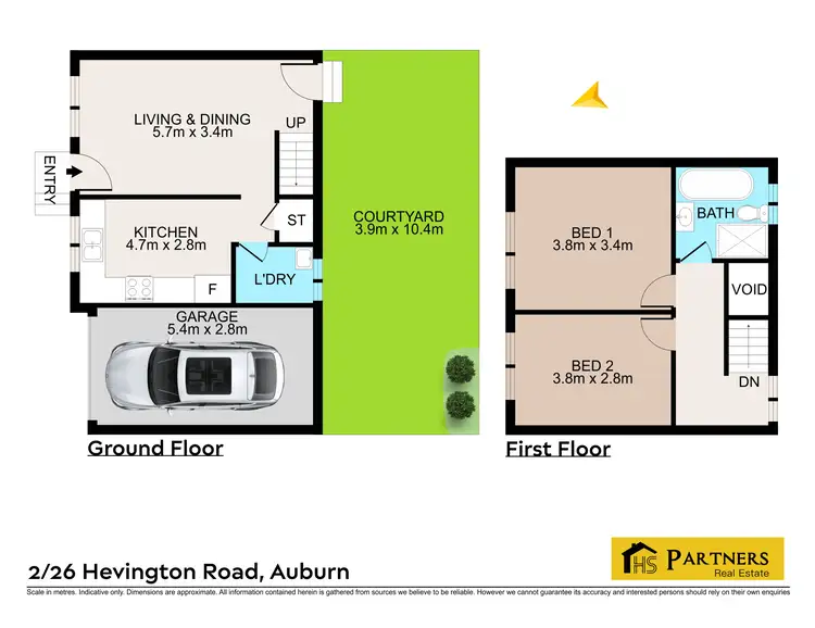 Floorplan of Homely townhouse listing, 2/26 Hevington Road, Auburn NSW 2144