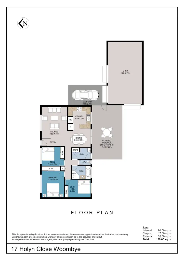 Floorplan of Homely house listing, 17 Holyn Close, Woombye QLD 4559
