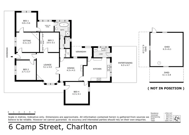 Floorplan of Homely rural property listing, 6 Camp Street, Charlton VIC 3525