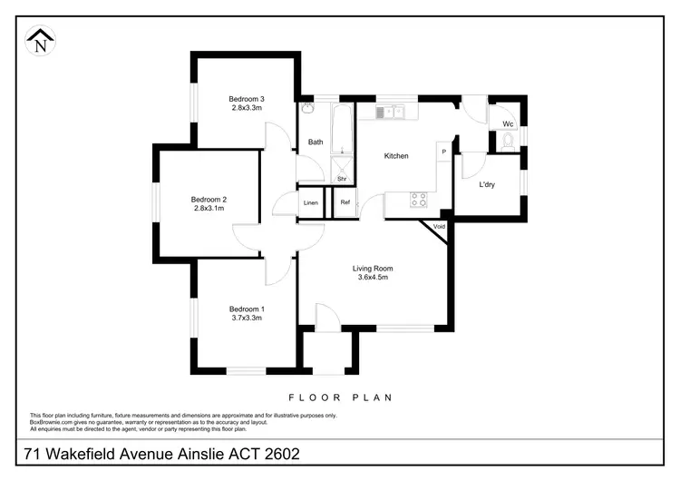 Floorplan of Homely house listing, 71 Wakefield Avenue, Ainslie ACT 2602