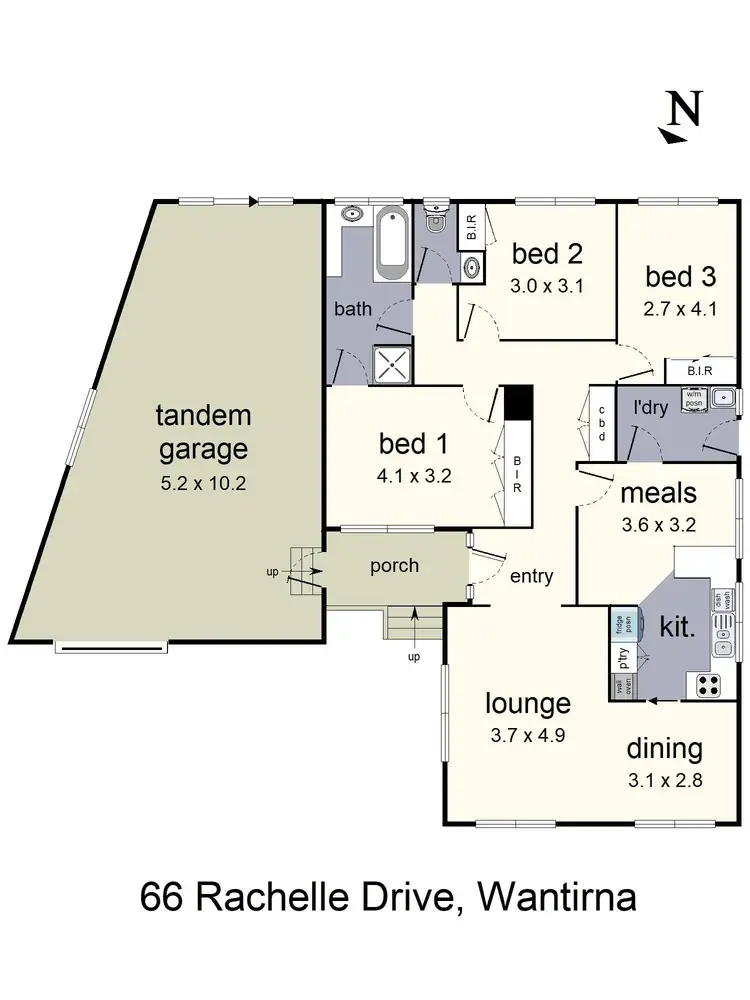 Floorplan of Homely house listing, 66 Rachelle Drive, Wantirna VIC 3152