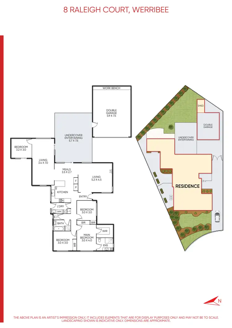 Floorplan of Homely house listing, 8 Raleigh Court, Werribee VIC 3030