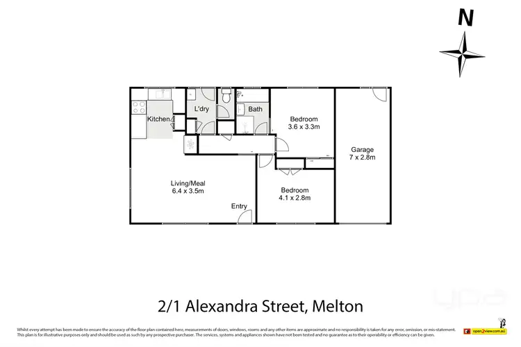Floorplan of Homely unit listing, 2/1 Alexandra Street, Melton VIC 3337