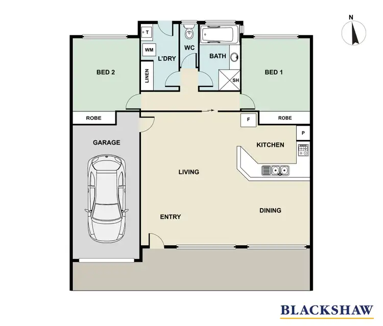 Floorplan of Homely townhouse listing, 18/22 Duggan Street, Calwell ACT 2905