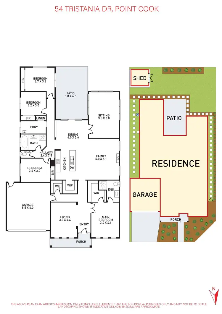 Floorplan of Homely house listing, 54 Tristania Drive, Point Cook VIC 3030