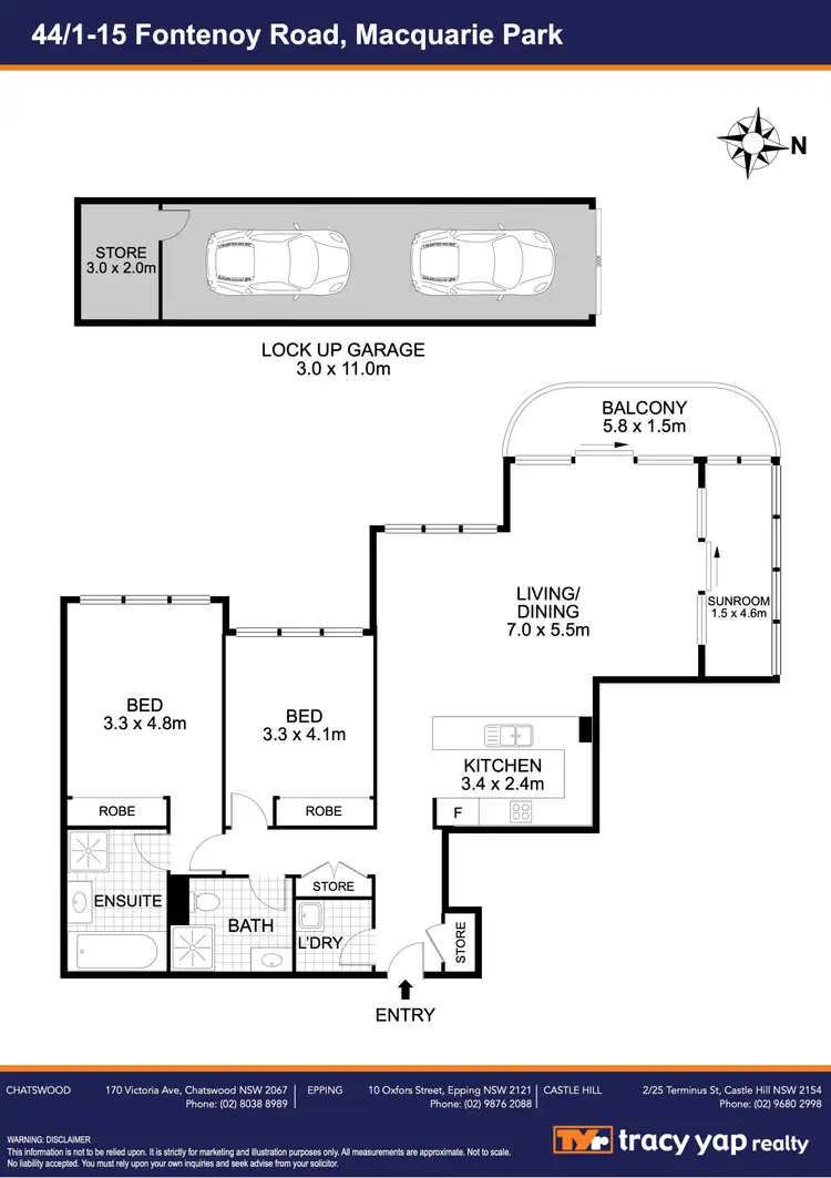 Floorplan of Homely apartment listing, 44/1-15 Fontenoy Road, Macquarie Park NSW 2113