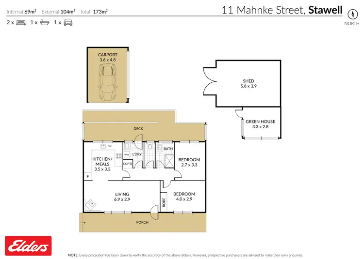 Floorplan of Homely house listing, 11 Mahnke Street, Stawell VIC 3380