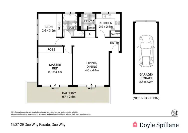 Floorplan of Homely apartment listing, 19/27-29 Dee Why Parade, Dee Why NSW 2099