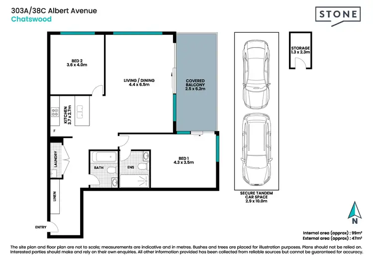 Floorplan of Homely apartment listing, 303A/38C Albert Avenue, Chatswood NSW 2067