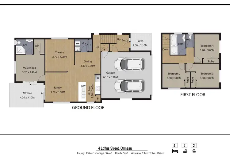 Floorplan of Homely house listing, 4 Loftus Street, Ormeau QLD 4208