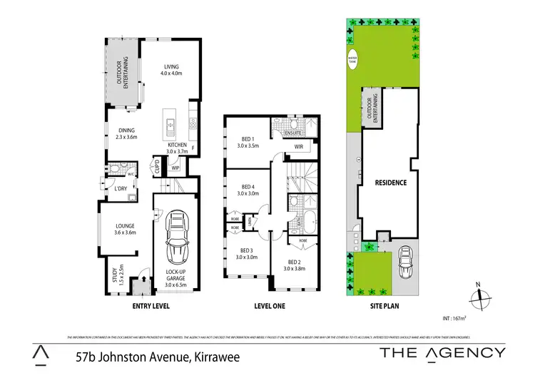 Floorplan of Homely semi-detached listing, 57B Johnston Avenue, Kirrawee NSW 2232