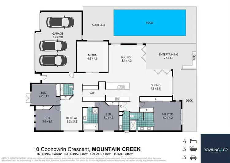 Floorplan of Homely house listing, 10 Coonowrin Crescent, Mountain Creek QLD 4557