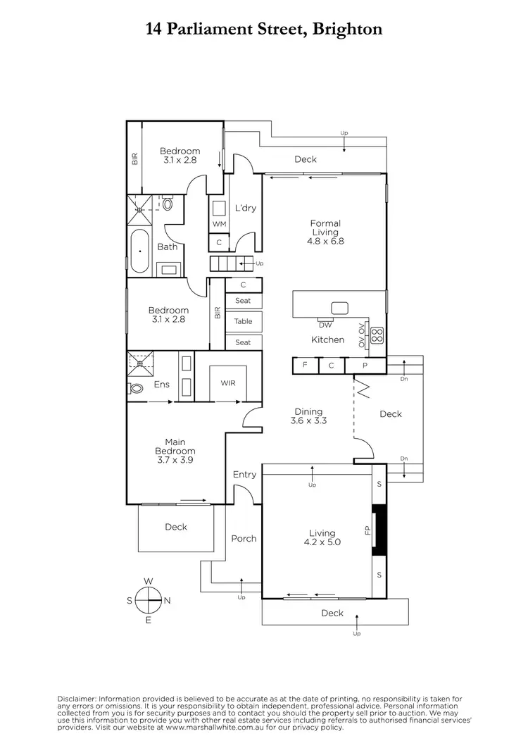 Floorplan of Homely house listing, 14 Parliament Street, Brighton VIC 3186