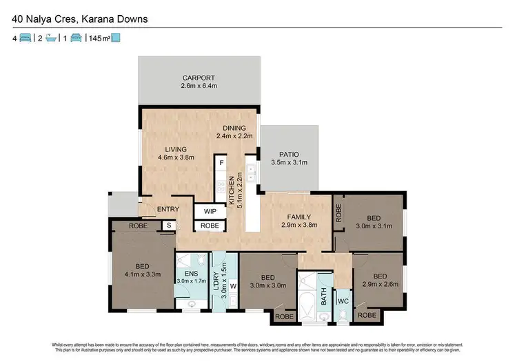 Floorplan of Homely house listing, 40 Nalya Crescent, Karana Downs QLD 4306