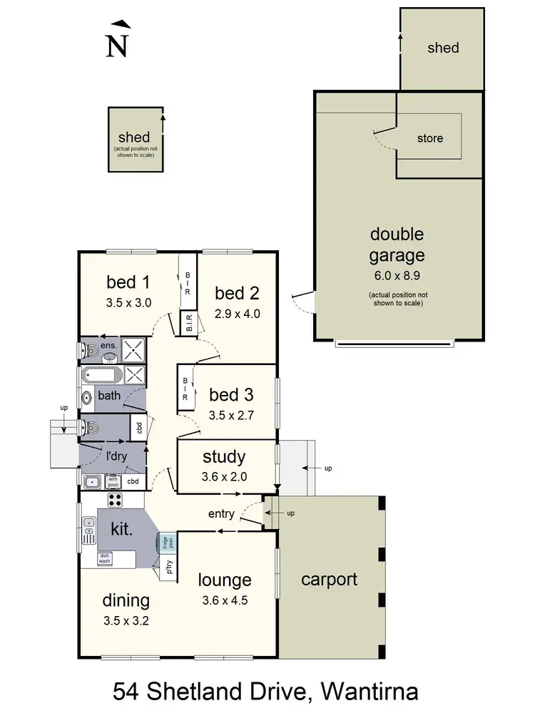 Floorplan of Homely house listing, 54 Shetland Drive, Wantirna VIC 3152