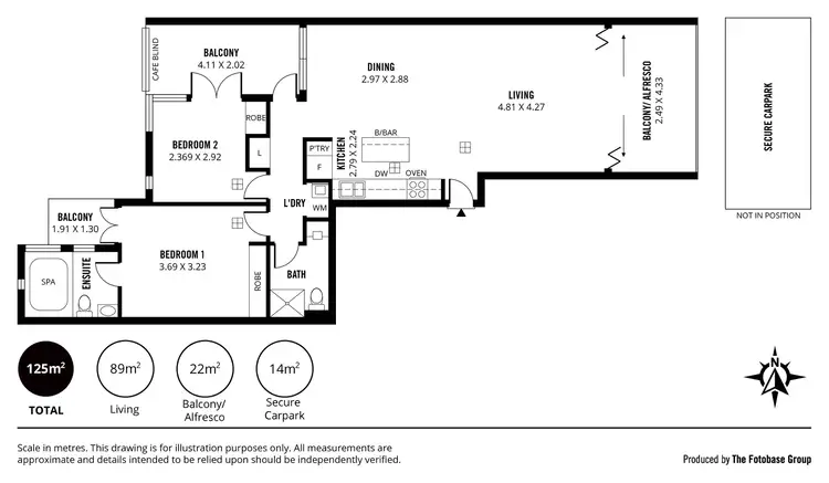 Floorplan of Homely apartment listing, 302/268 Flinders Street, Adelaide SA 5000